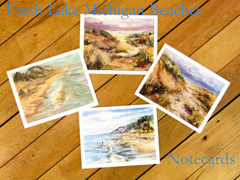 Fresh Lake Michigan Beaches Notecards