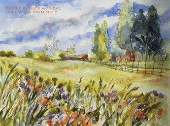 Harlaxton Farm Field Giclee