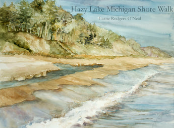Hazy Lake Michigan Shore Walk Giclee