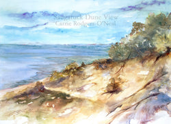 Saugatuck Dune View Watercolor Painting