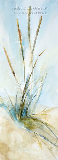 Seeded Dune Grass IV Aqua Giclee