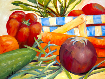 String Beans & Friends Giclee