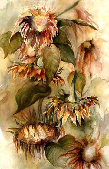 Summer's End Sunflowers Giclee