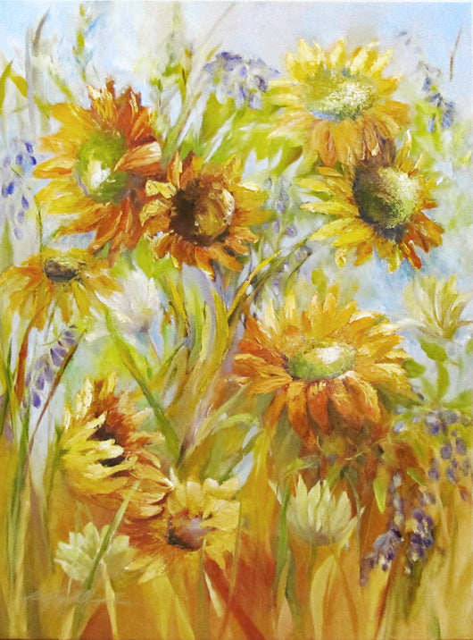 Sunflower Tangle Oil Painting