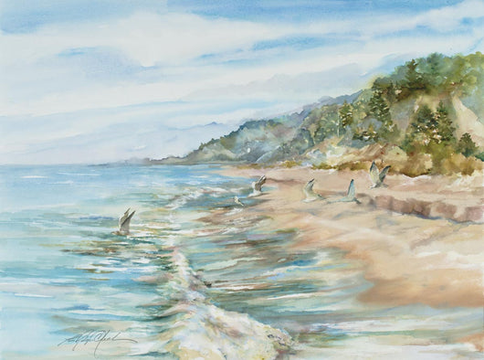 Surf And Gulls Giclee