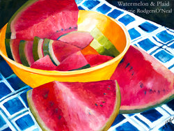 Watermelon & Plaid Giclee