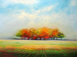 Autumn Fields Oil Painting