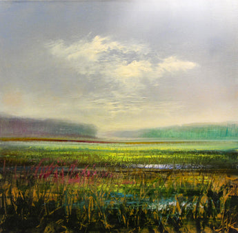 Green Fields Oil Painting