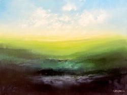 Illuminated Waves Oil Painting