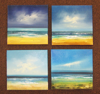 Miniature Seascape Oil Painting