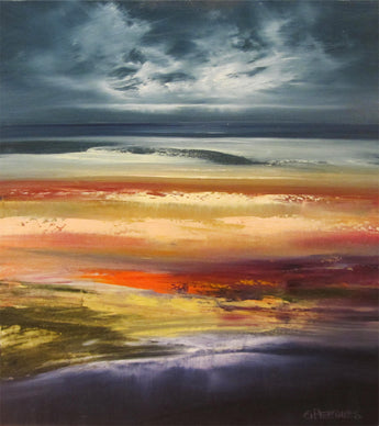 Rainbow Waves II Oil Painting