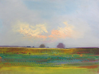 Teal Canal Oil Painting