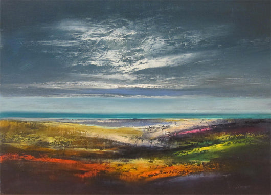 Teal Horizon Oil Painting