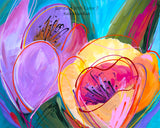 Bursting with Color 7 Matted and Framed Giclee