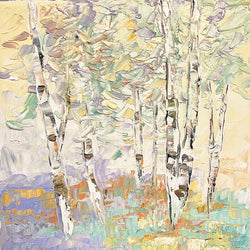 Forest of Birch Oil Painting