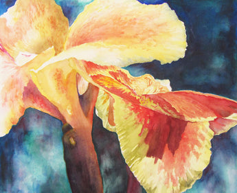 River Canna Watercolor Painting