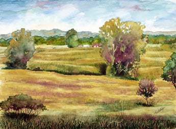 Ribboned Fields Giclee