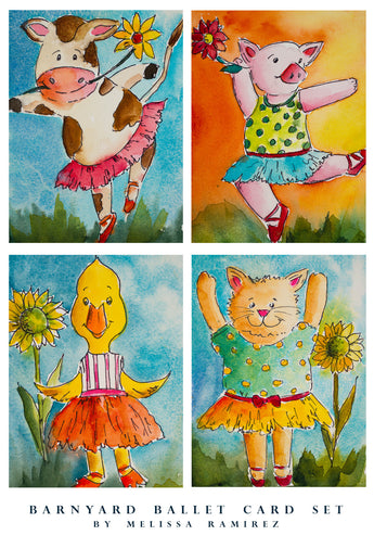 Barnyard Ballet Notecards