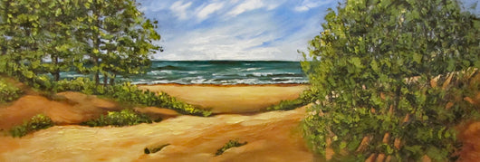 Beach Walk Oil Painting