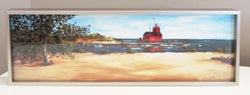 Big Red Across the Channel Silver Framed Giclee