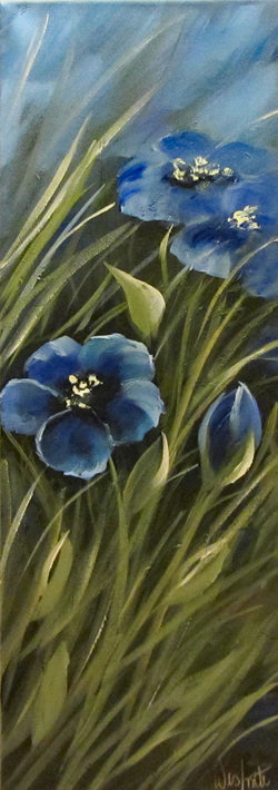 Blue Flax Oil Painting