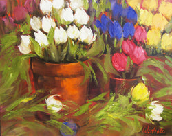 Pots of Tulips III Oil Painting