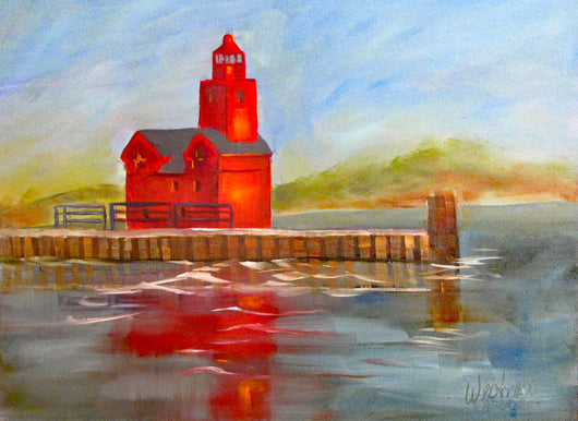Restful Big Red Oil Painting