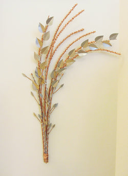 Copper Wheat with Silver Beech Leaves