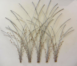 Copper and Silver Wrapped Grass with Silver Seed Buds and Berries