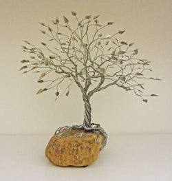 Deeply Rooted Spring Tree Metal Sculpture