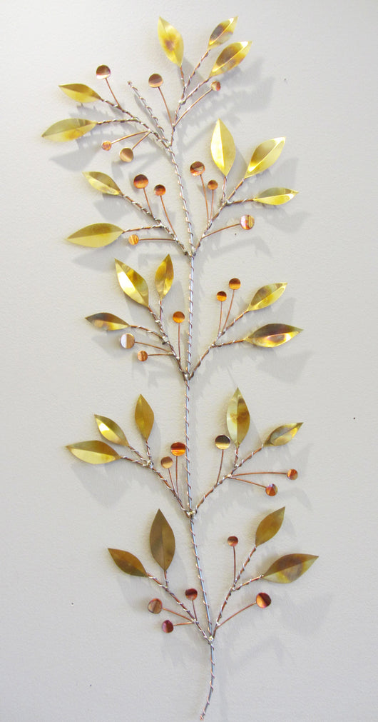 Gold Leaves with Copper Berries