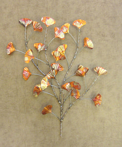 Layered Ginkgo Leaves Wall Sculpture