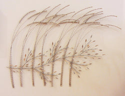 Silver Grass Wrapped with Gold with Silver Leaf Branch