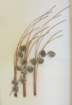 Vertical Copper Grass with Silver Branch