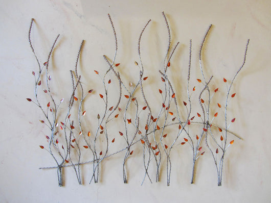 Wavy Branches with Copper Leaves